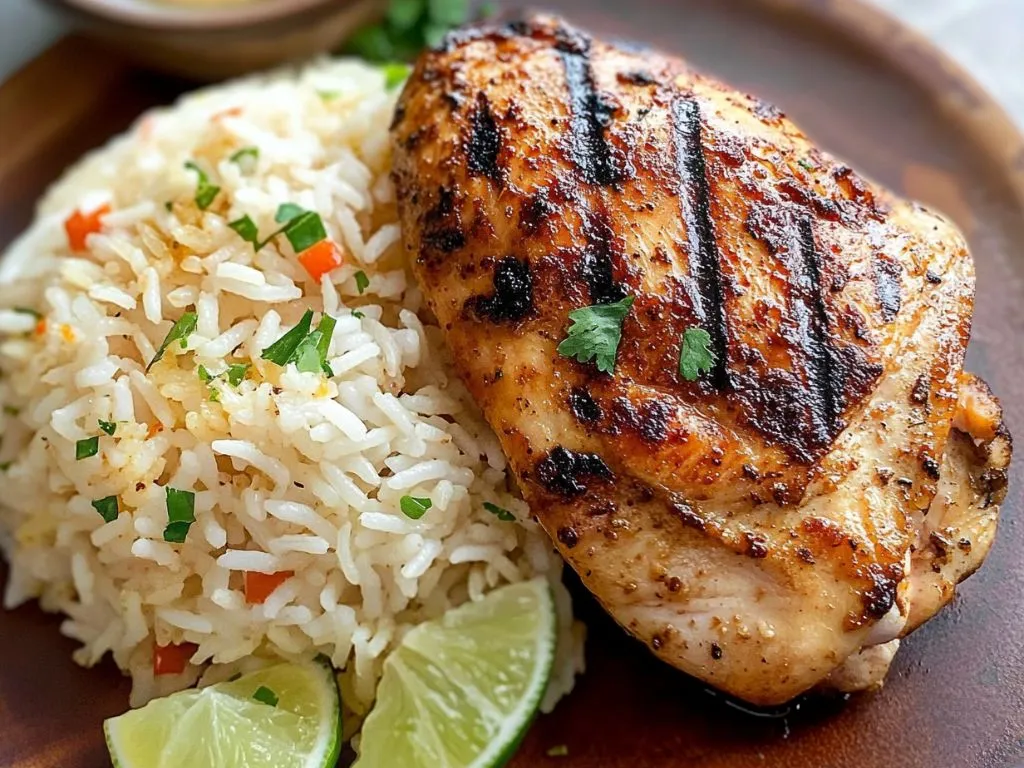 How to Serve Grilled Chicken With Chili Lime Butter Rice