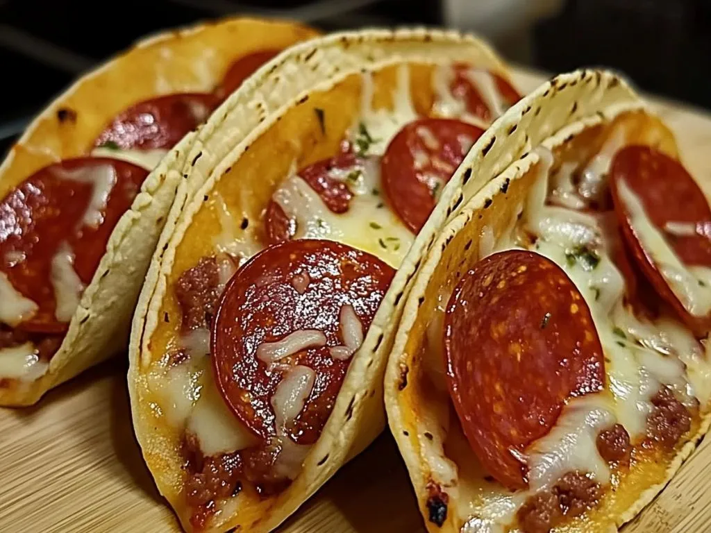 Pepperoni Pizza Tacos